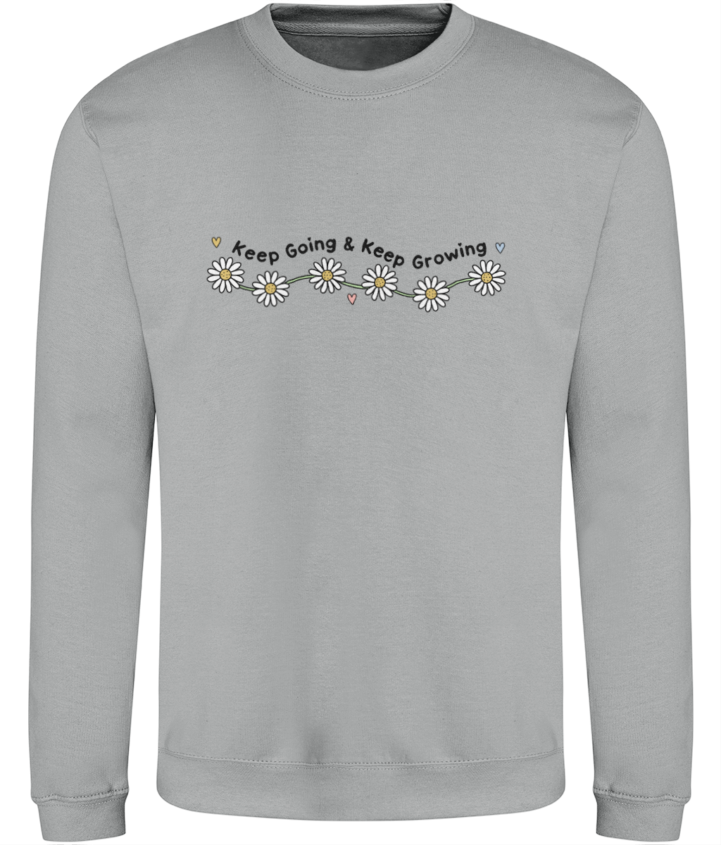 Keep Going & Keep Growing - Adult Sweatshirt - Light Multicolour Options