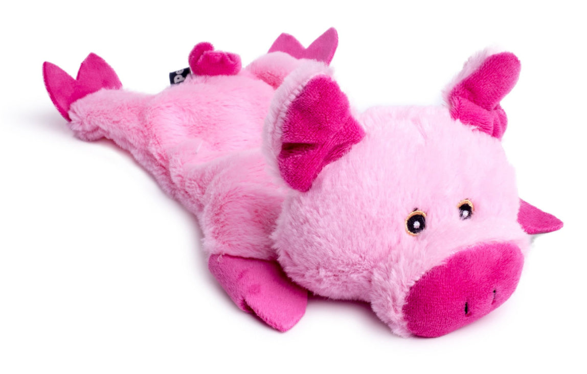 PetFace Buddies Crinkle Flat Pig Dog Toy