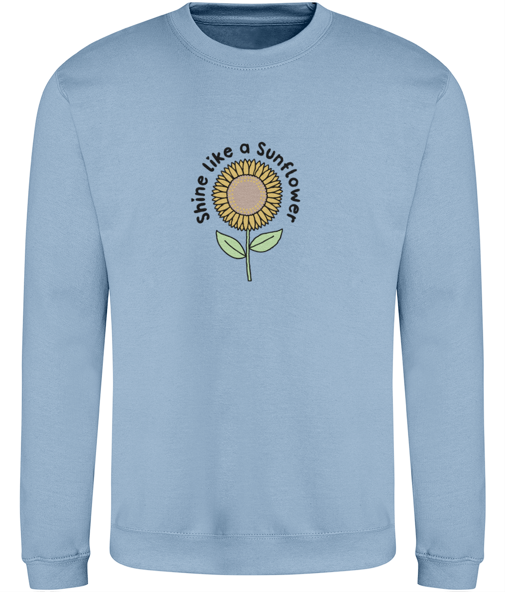Shine Like A Sunflower - Adult Sweatshirt - Light Multi Colour Options
