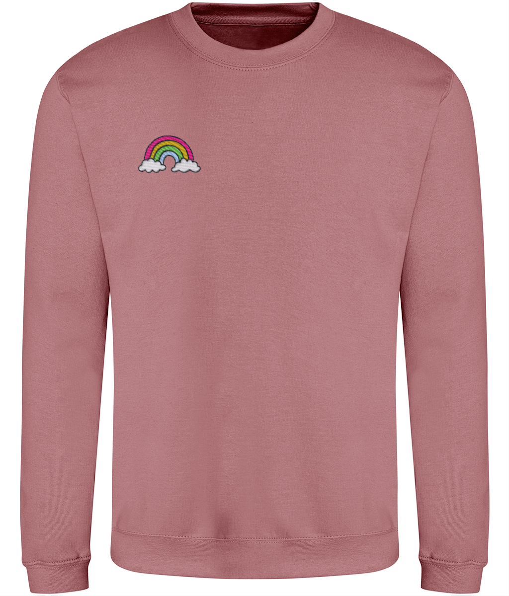 Rainbow - Embroidered - Adult Sweatshirt - Multi Colour Options