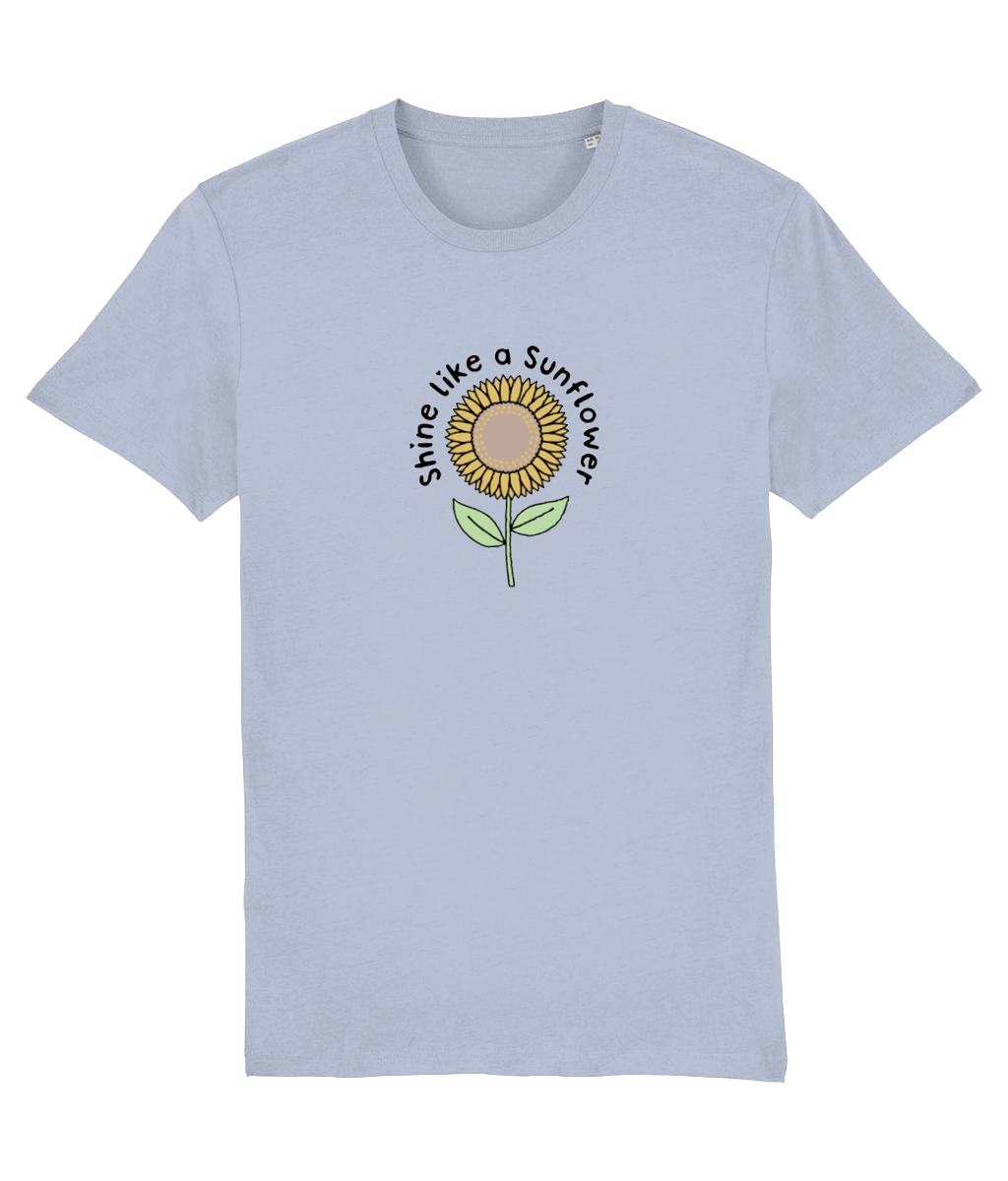 Shine Like A Sunflower - Adult T- Shirt - Light Multi Colour Available