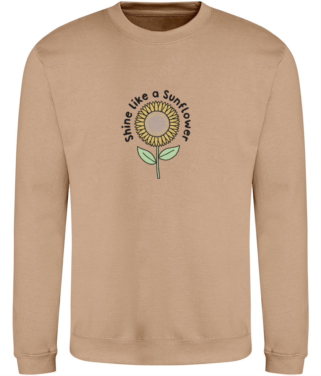 Shine Like A Sunflower - Adult Sweatshirt - Light Multi Colour Options
