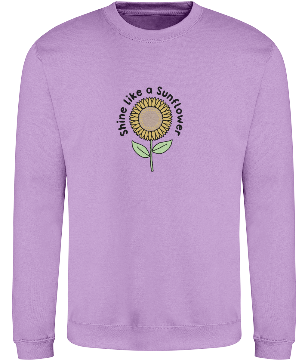 Shine Like A Sunflower - Adult Sweatshirt - Light Multi Colour Options