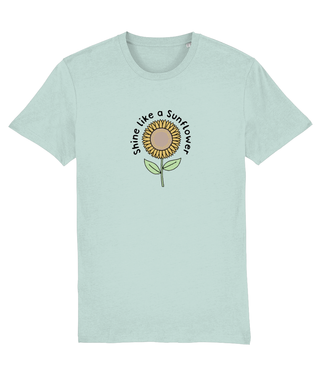 Shine Like A Sunflower - Adult T- Shirt - Light Multi Colour Available