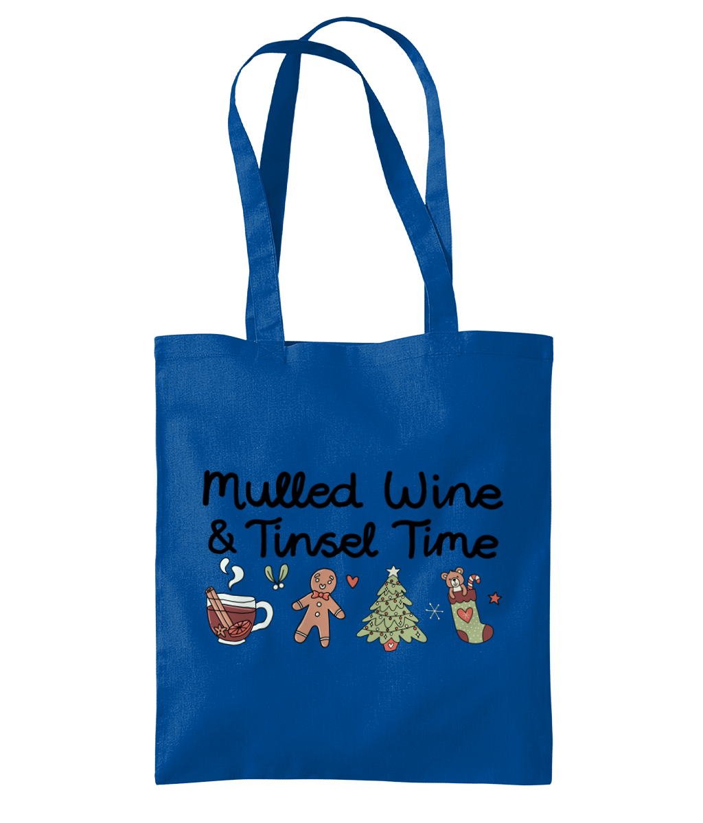 Mulled Wine & Tinsel Time - Organic Premium Cotton Tote Bag