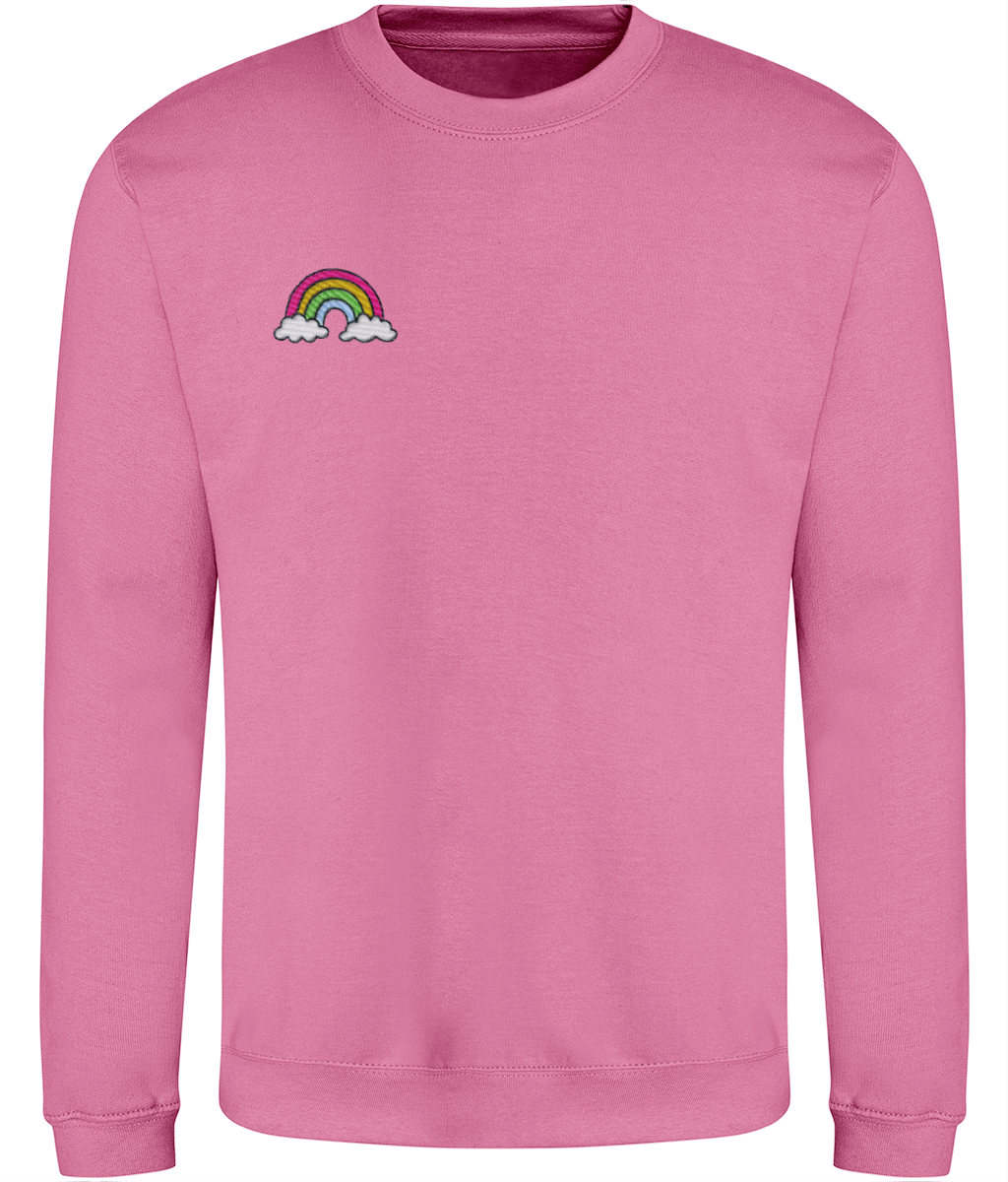 Rainbow - Embroidered - Adult Sweatshirt - Multi Colour Options