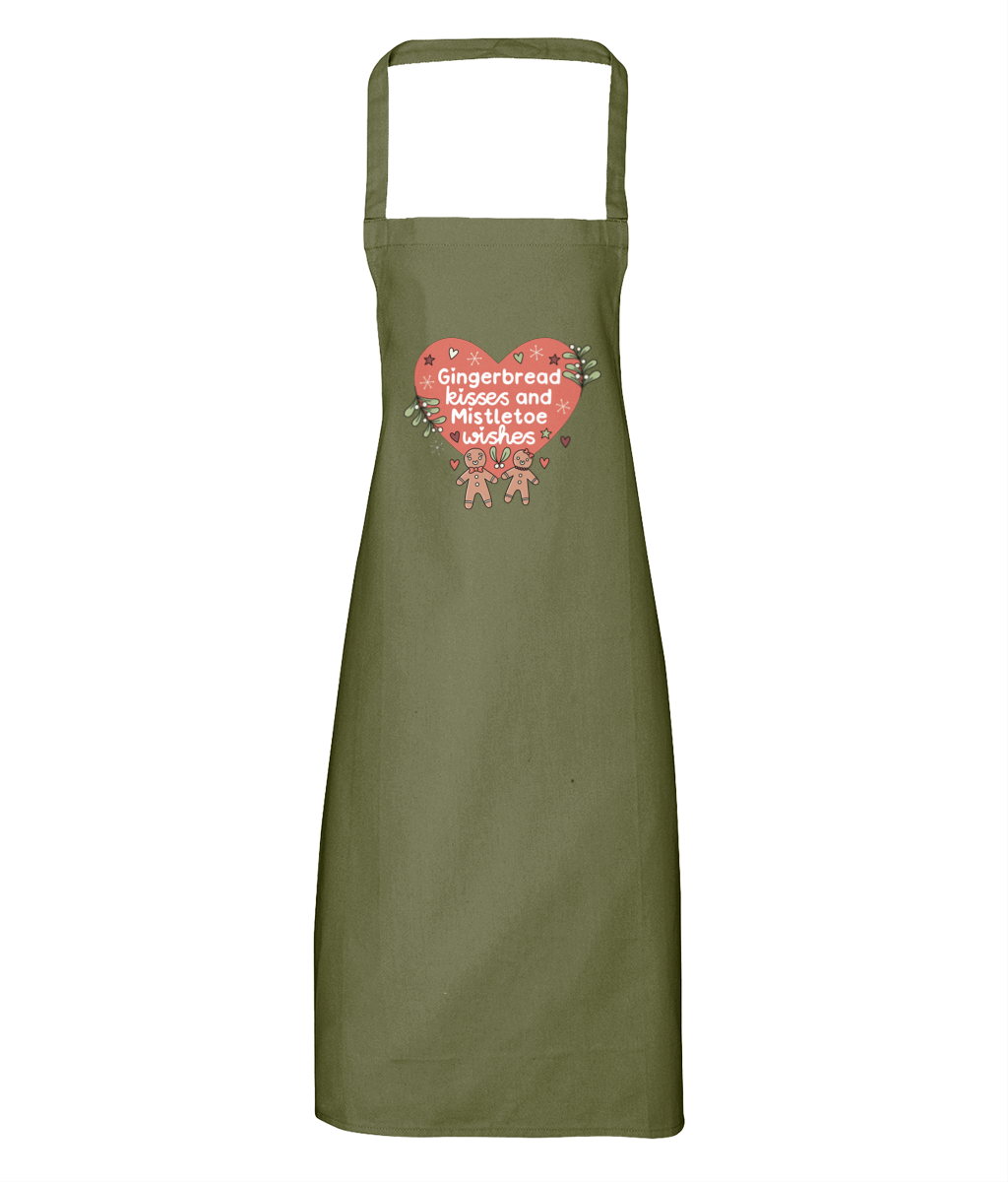Gingerbread Kisses and Mistletoe Wishes - Apron