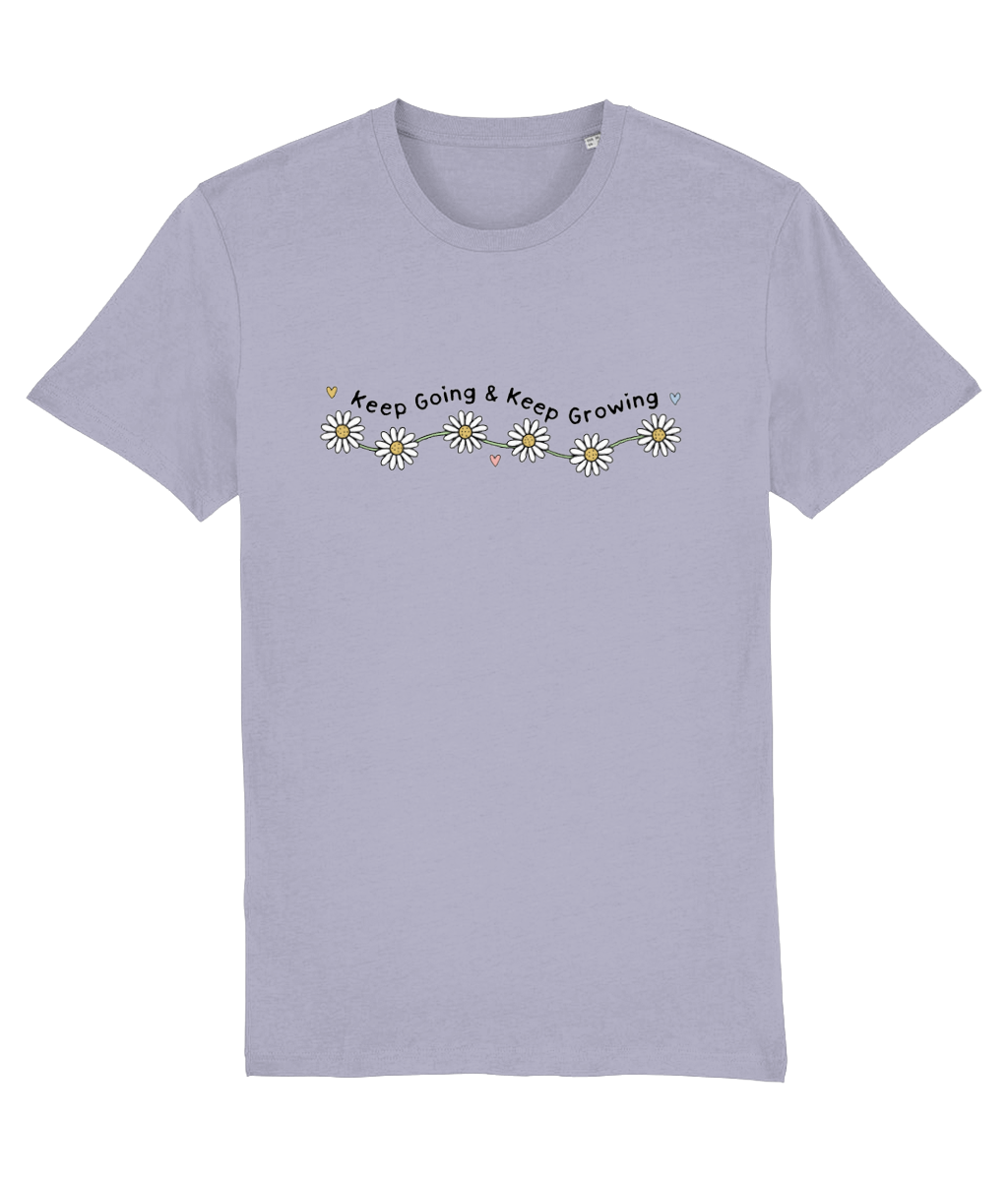 Keep Going & Keep Growing - Adult T-Shirt - Light Multi Colour Available