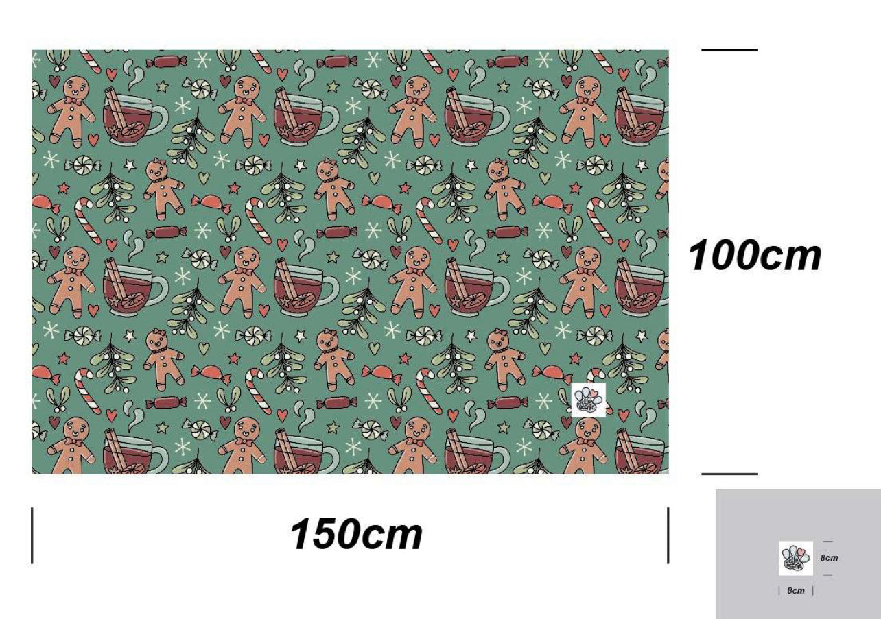 Gingerbread kisses and mistletoe wishes - Supersize Cosy Blanket