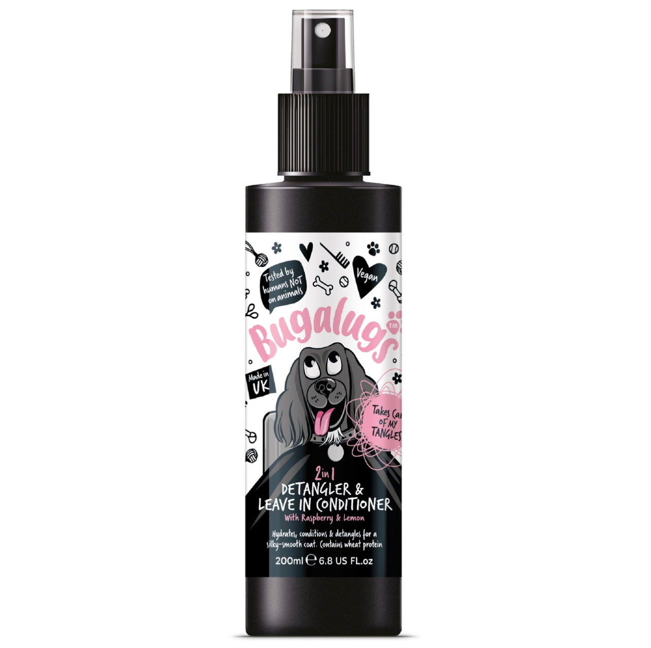 Bugalugs - 2 In 1 Detangler & Leave In Conditioner Raspberry & Lemon