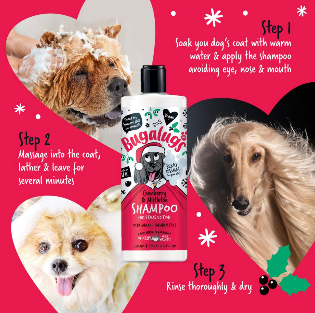 Bugalugs- Cranberry & Mistletoe Shampoo 200ML