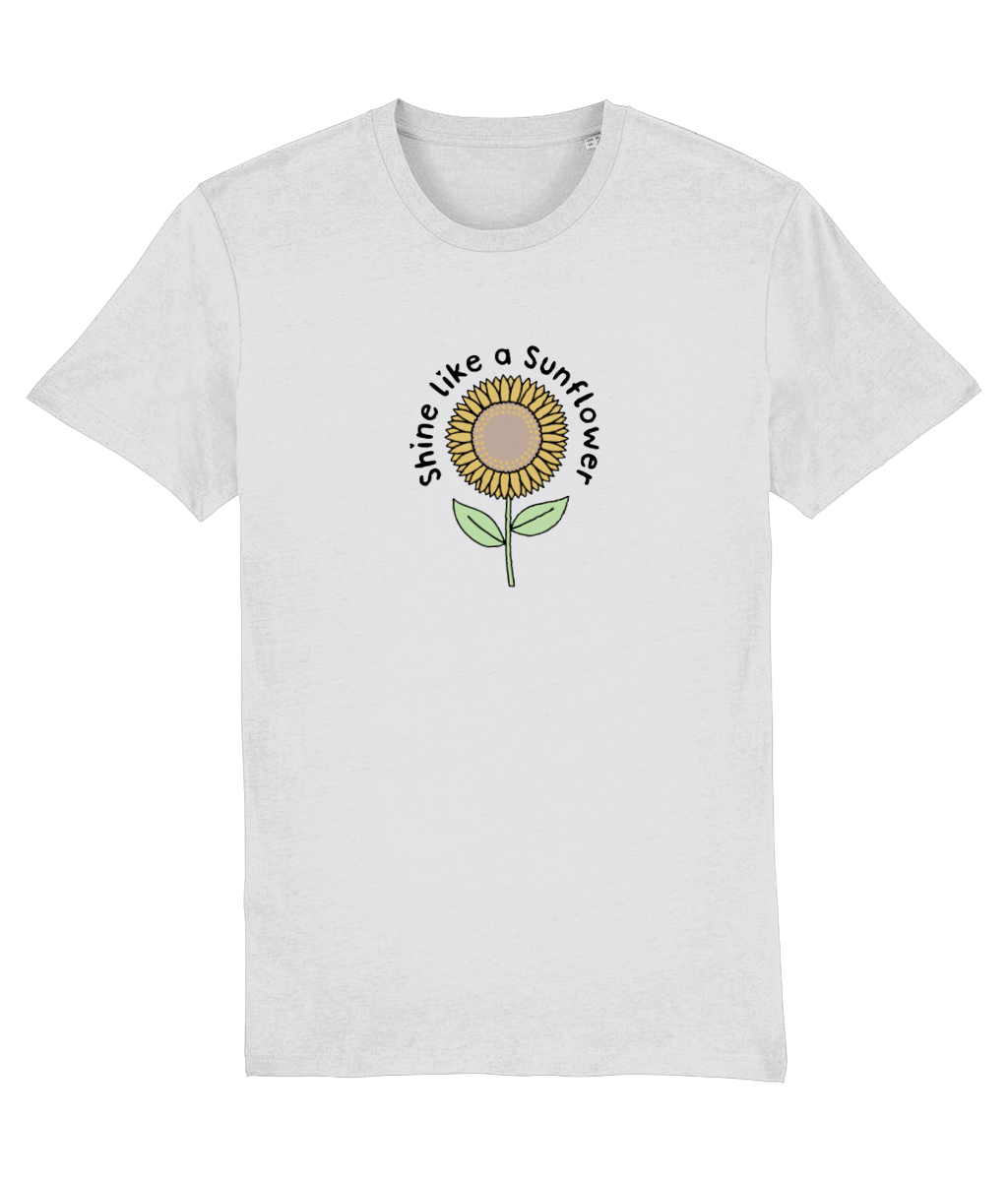 Shine Like A Sunflower - Adult T- Shirt - Light Multi Colour Available