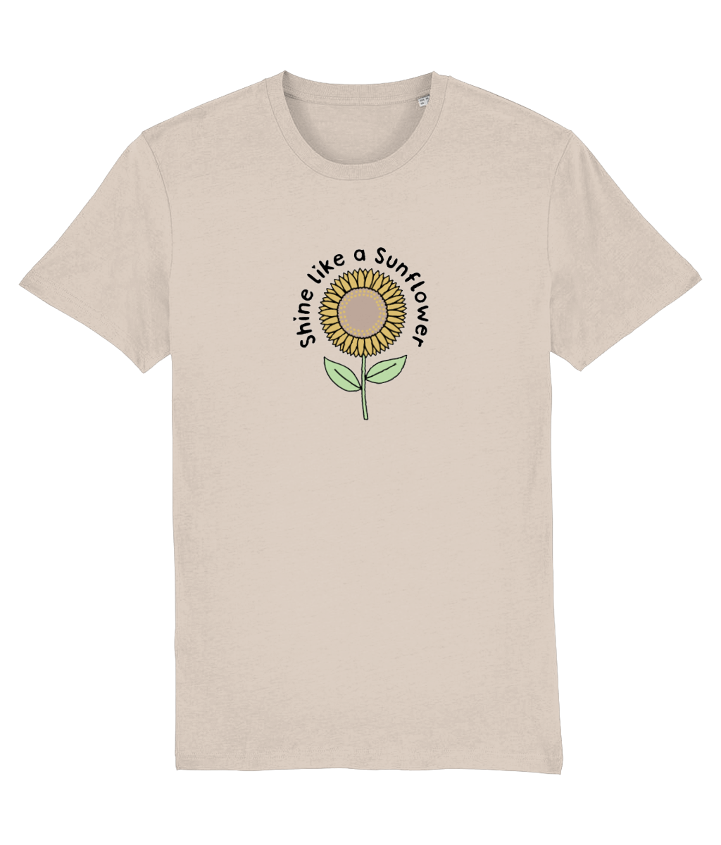 Shine Like A Sunflower - Adult T- Shirt - Light Multi Colour Available