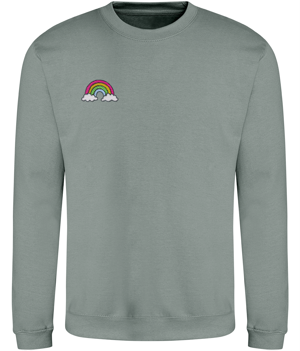 Rainbow - Embroidered - Adult Sweatshirt - Multi Colour Options