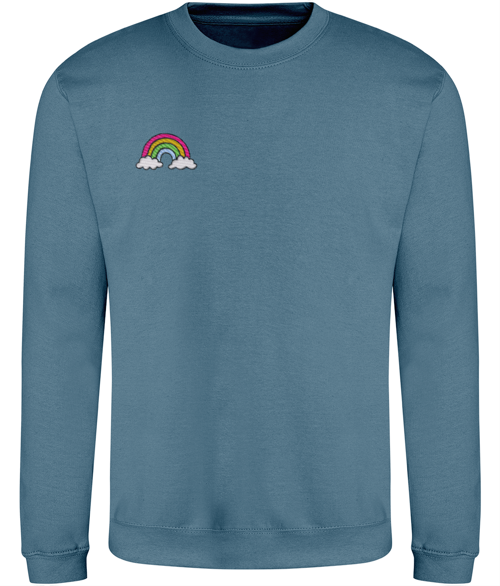 Rainbow - Embroidered - Adult Sweatshirt - Multi Colour Options