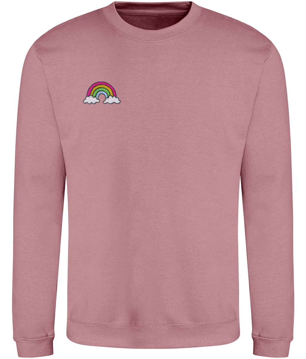 Rainbow - Embroidered - Adult Sweatshirt - Multi Colour Options