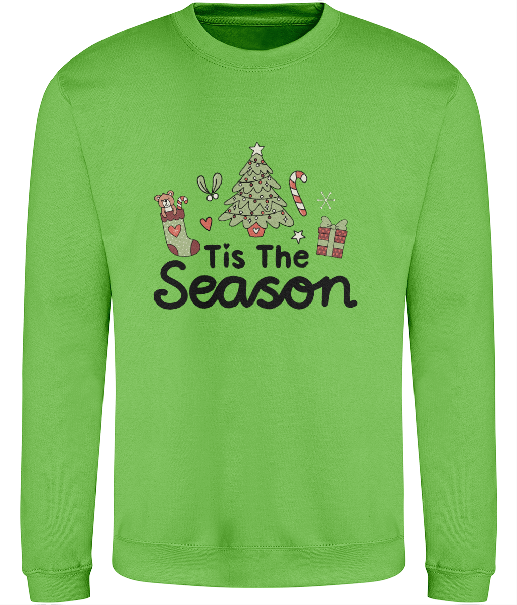 Tis The Season - Adult Sweatshirt - Light Multi Colour Available