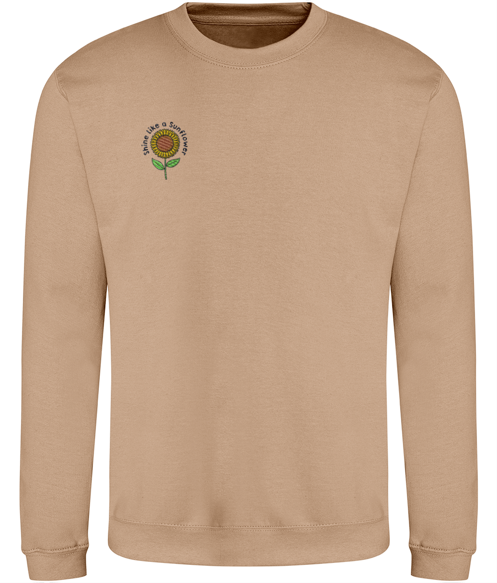 Shine Like A Sunflower - Embroidered - Adult Sweatshirt - Multi Colour Options