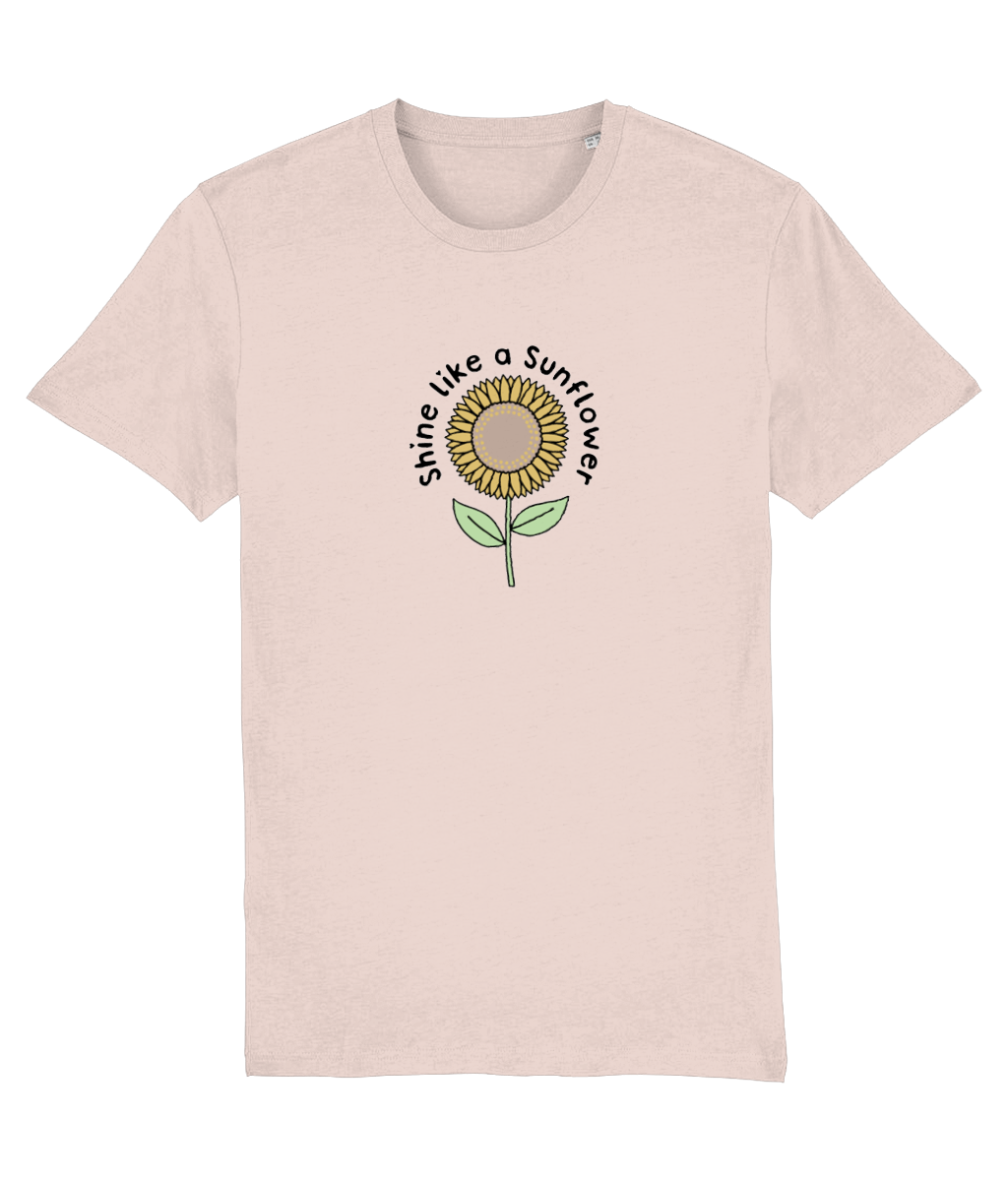 Shine Like A Sunflower - Adult T- Shirt - Light Multi Colour Available