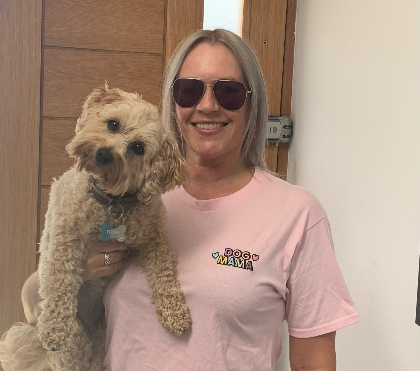 T-Shirt - Dog Mama - Pink