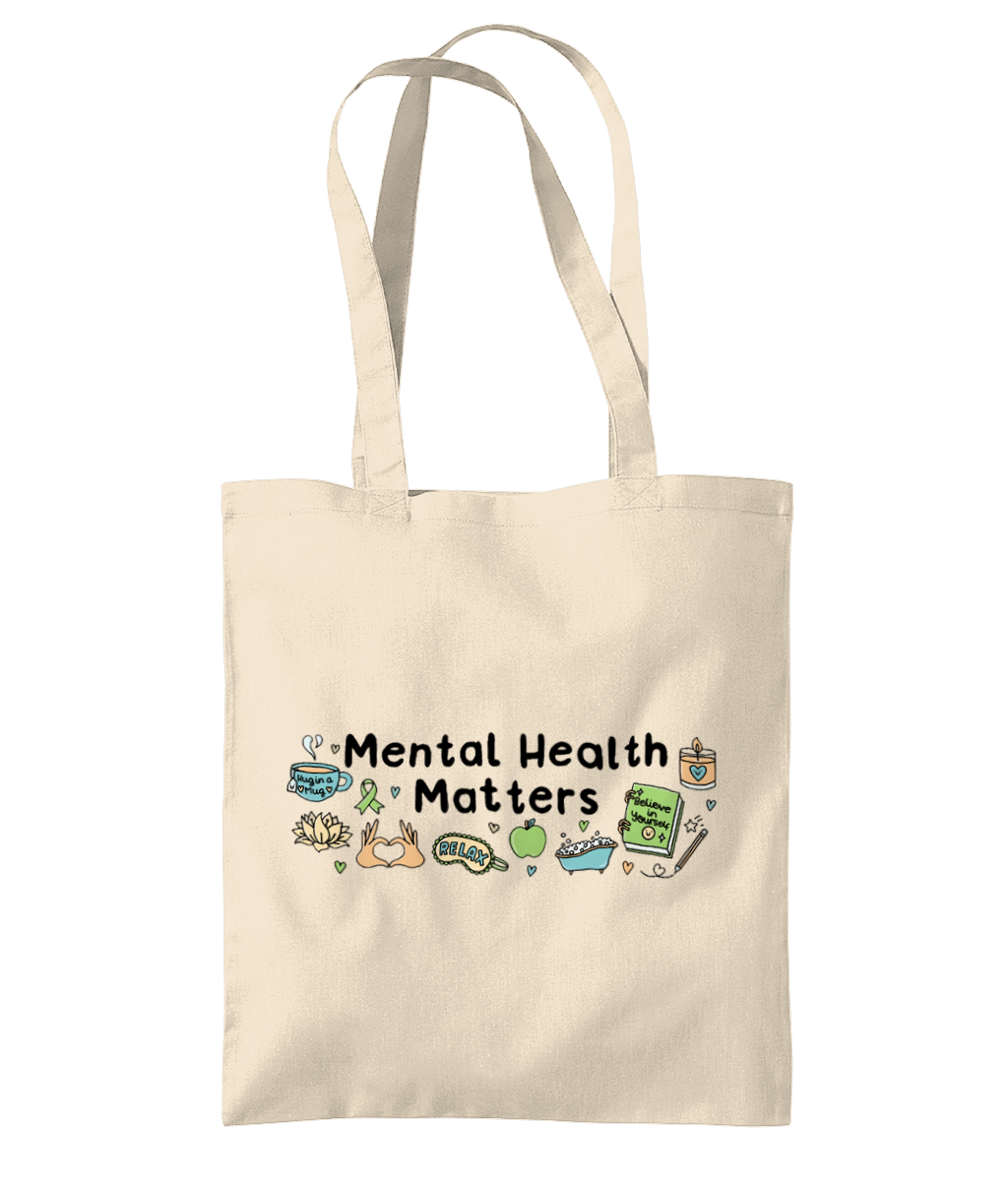 Pawsitivity - Mental Health Matters - Organic Premium Cotton Tote Bag
