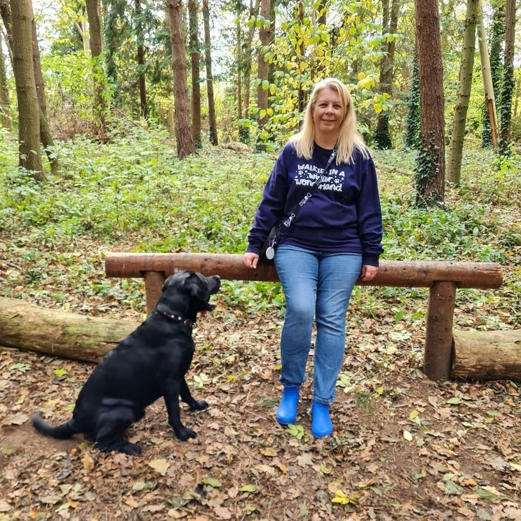 Sweatshirt - Walkies In A Winter Wonderland - Starry Night Blue