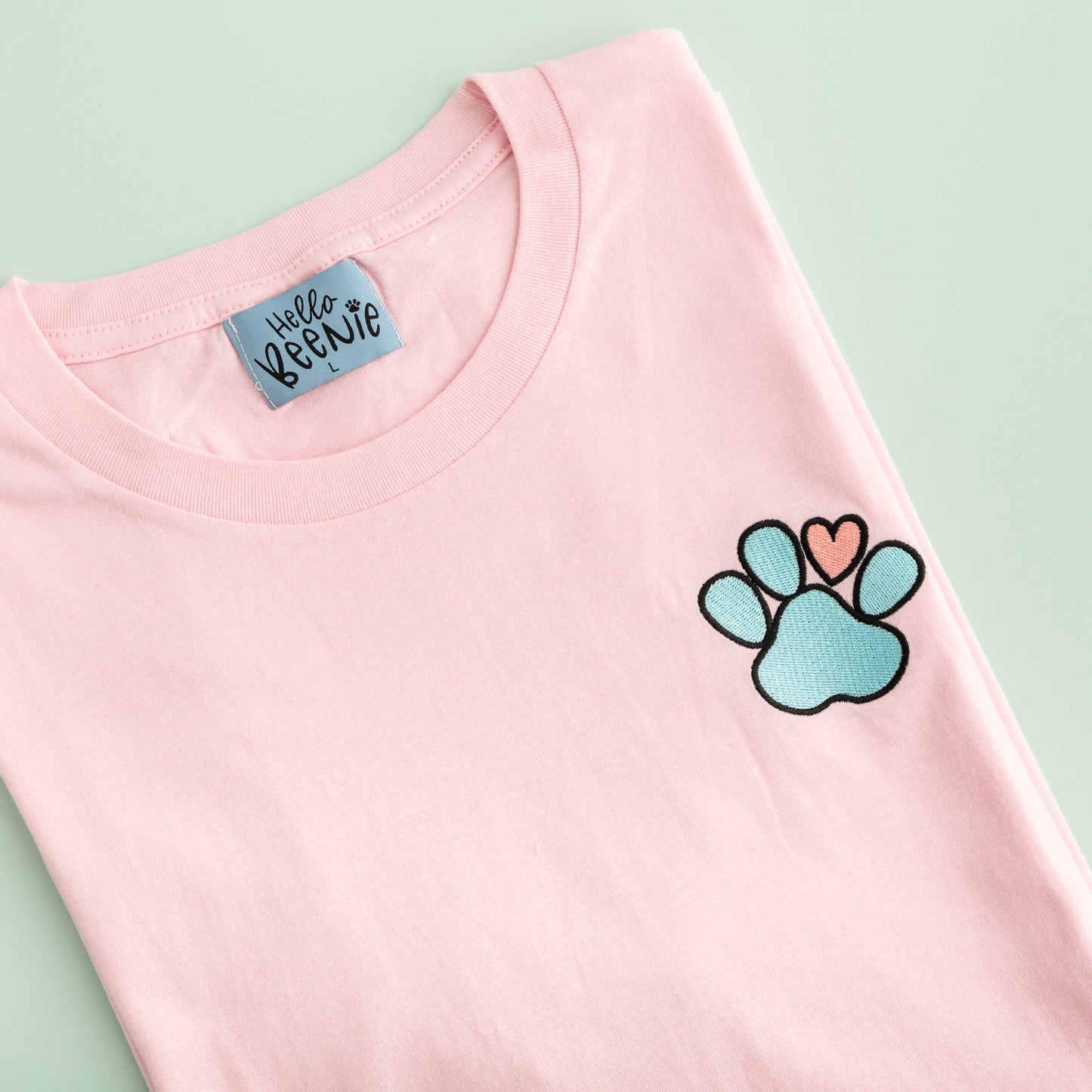 T-Shirt - Hello Beenie Paw - Pink
