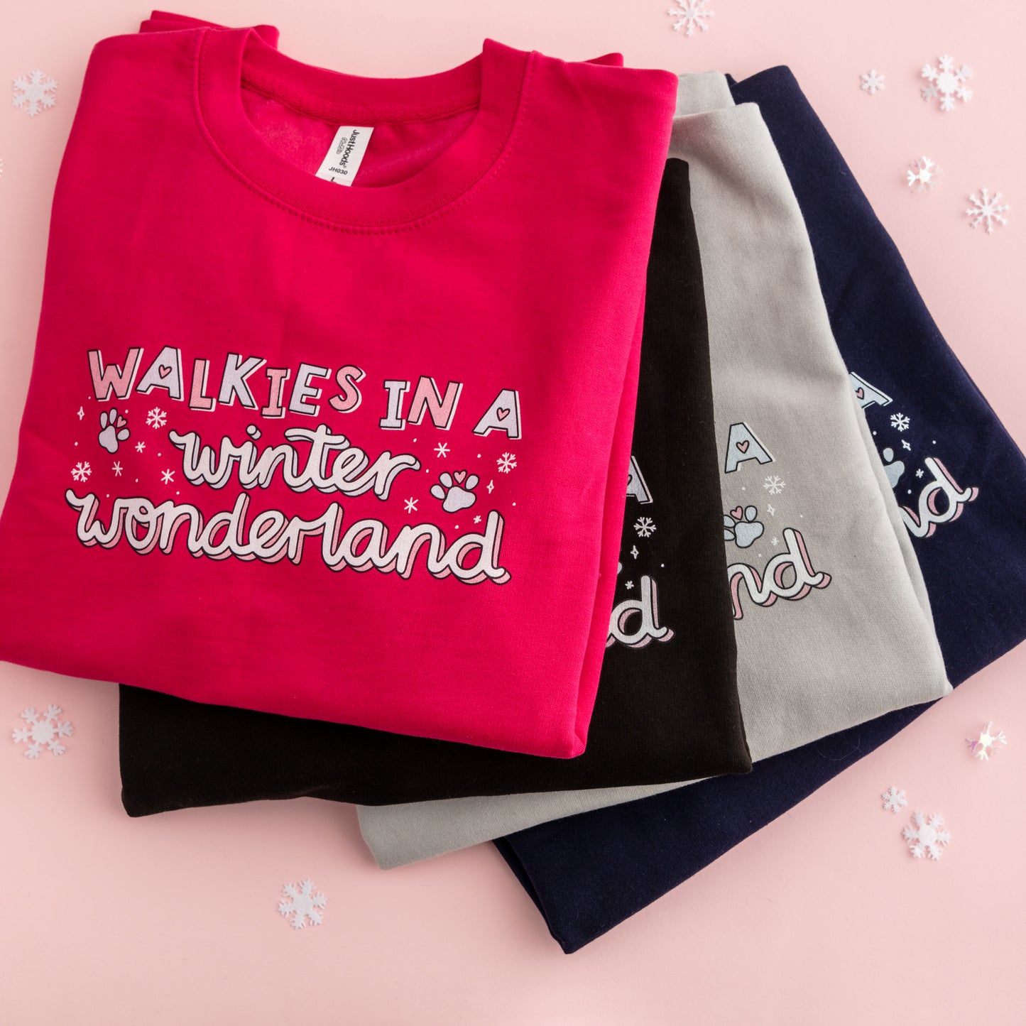 Sweatshirt - Walkies In A Winter Wonderland - Starry Night Blue