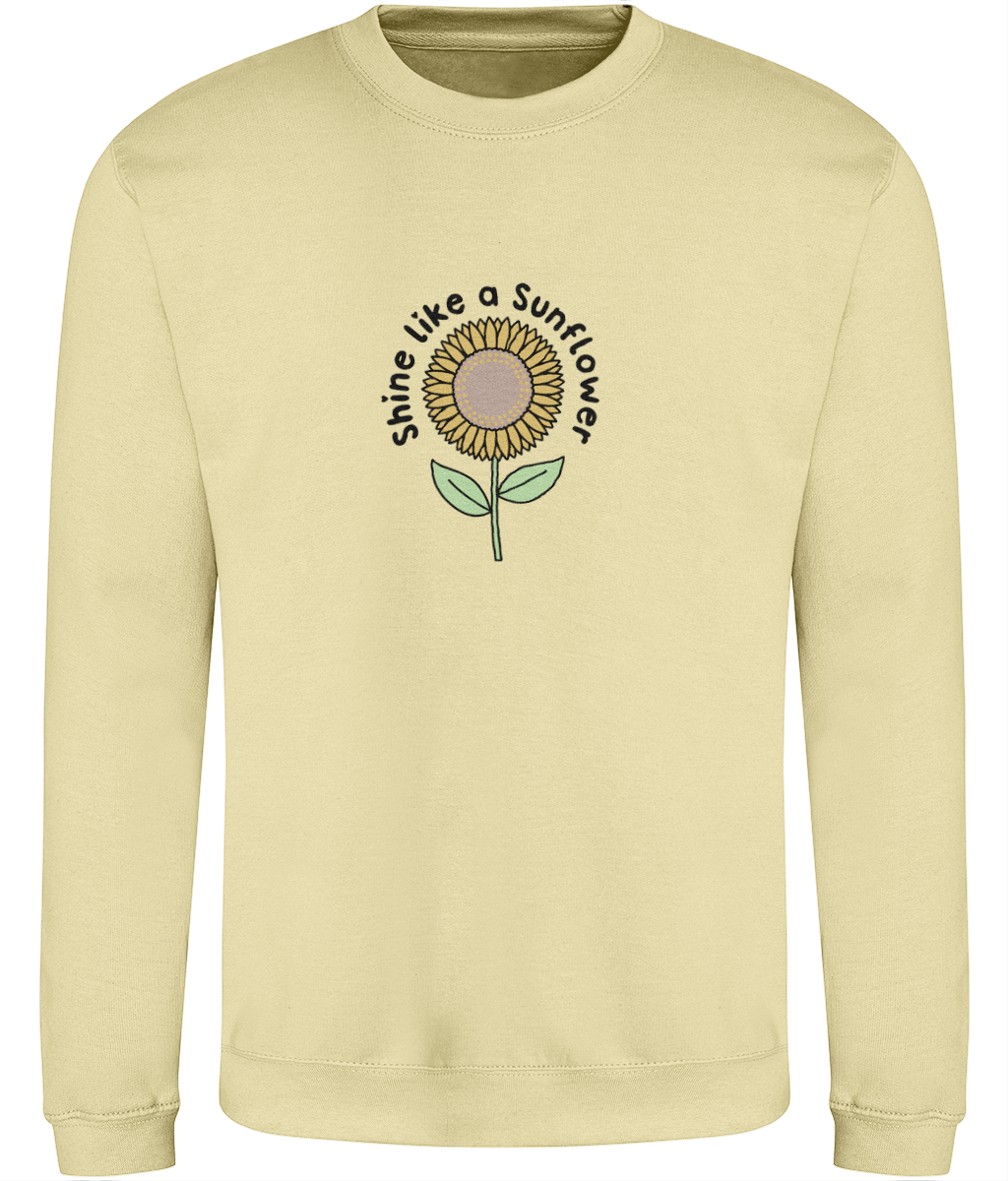 Shine Like A Sunflower - Adult Sweatshirt - Light Multi Colour Options