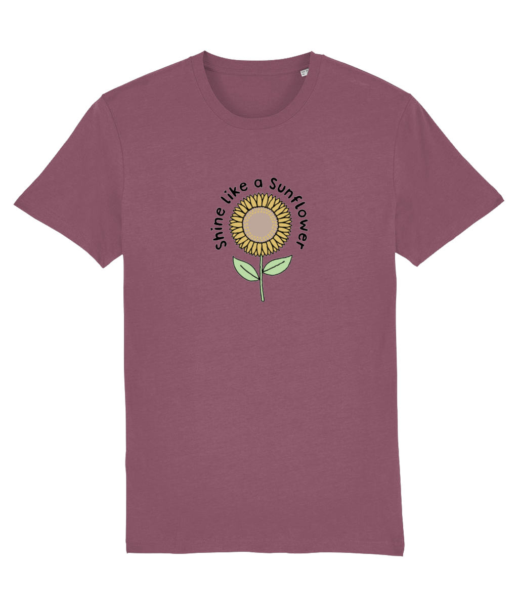 Shine Like A Sunflower - Adult T- Shirt - Light Multi Colour Available