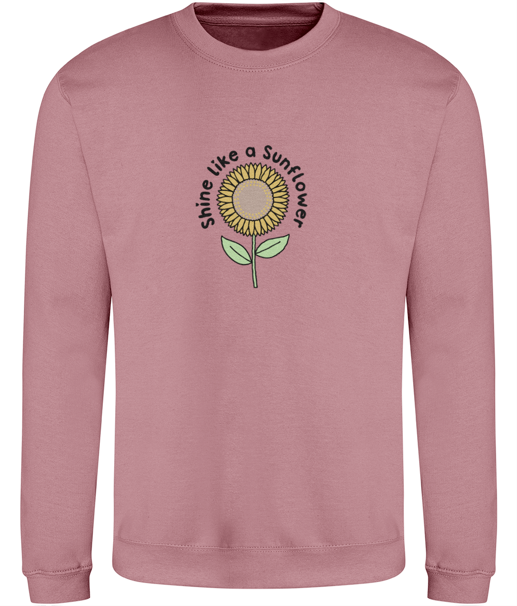 Shine Like A Sunflower - Adult Sweatshirt - Light Multi Colour Options