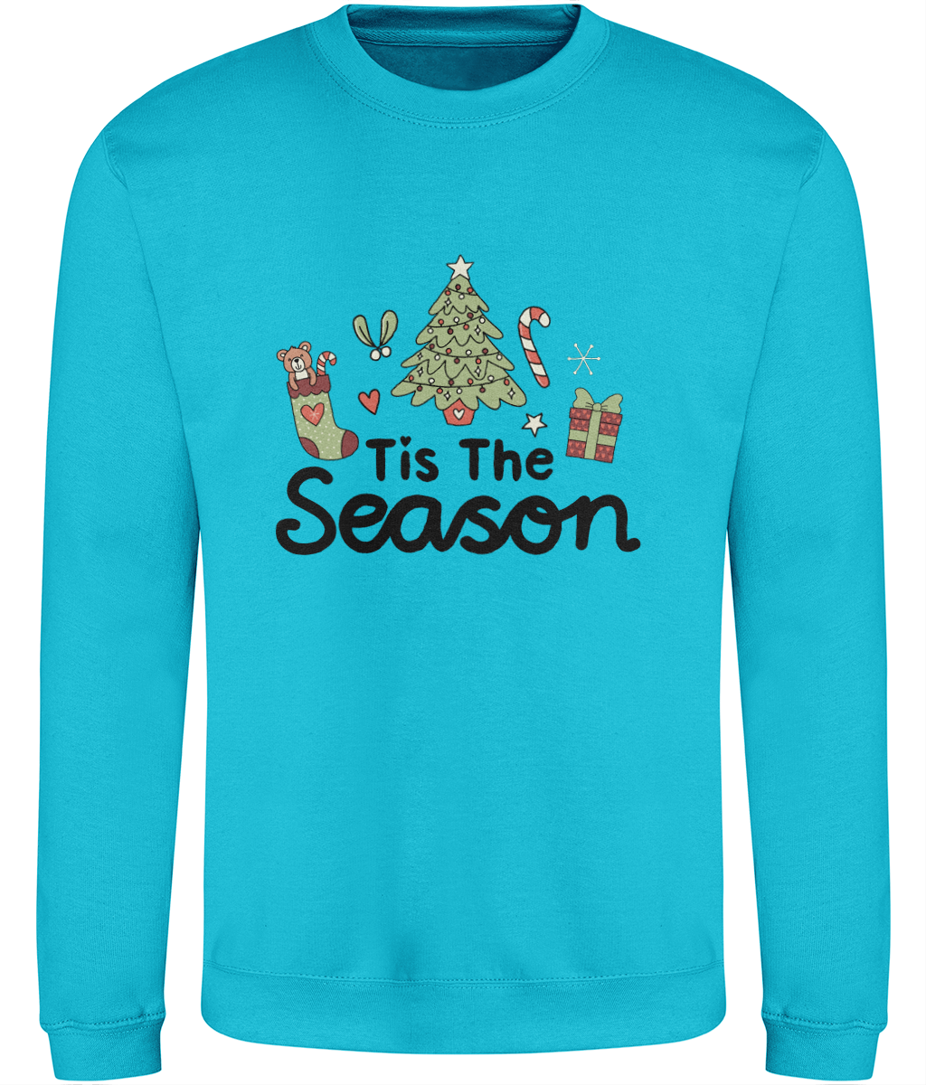 Tis The Season - Adult Sweatshirt - Light Multi Colour Available