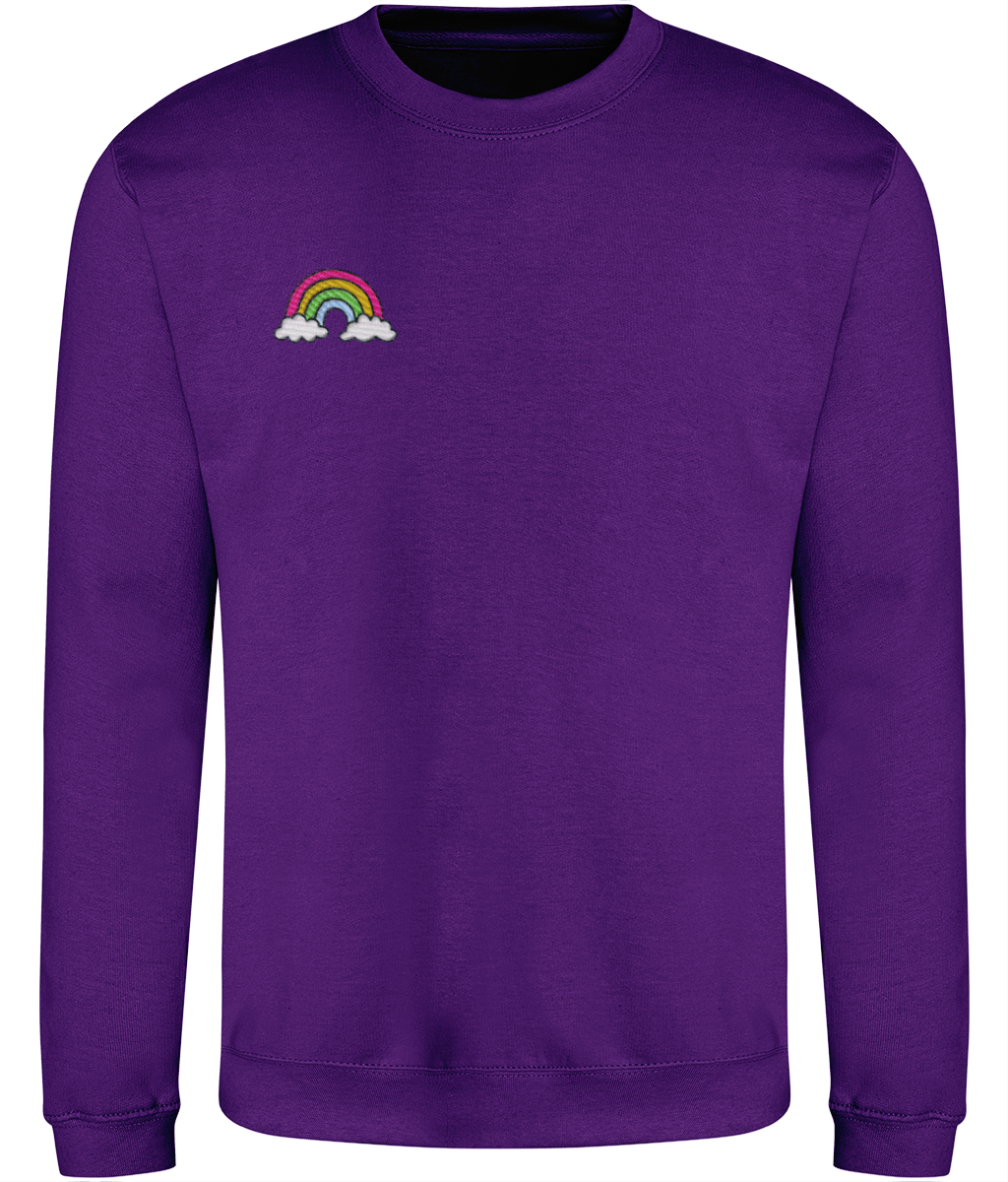 Rainbow - Embroidered - Adult Sweatshirt - Multi Colour Options