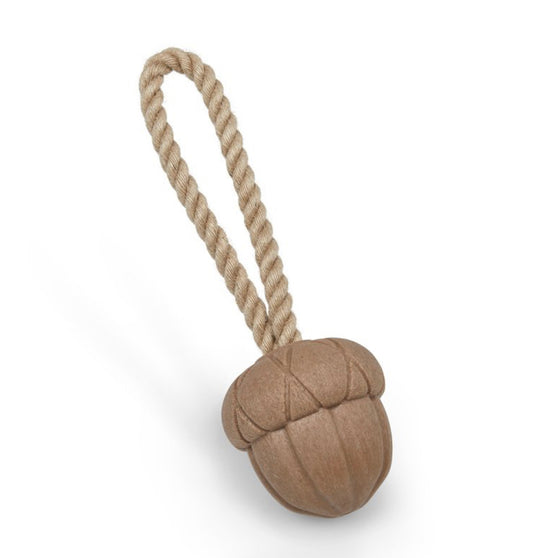 ACORN ON A ROPE TPR DOG TOY