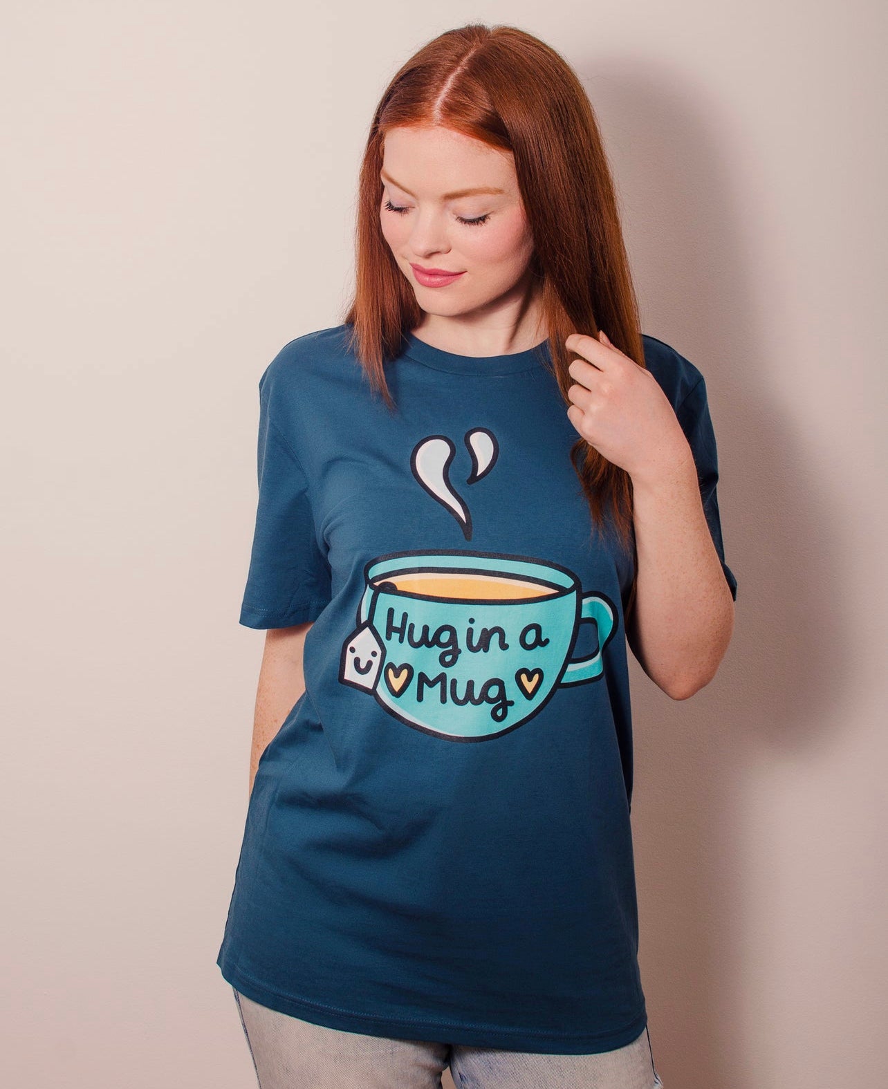 T-Shirt - Hug In A Mug - Blue