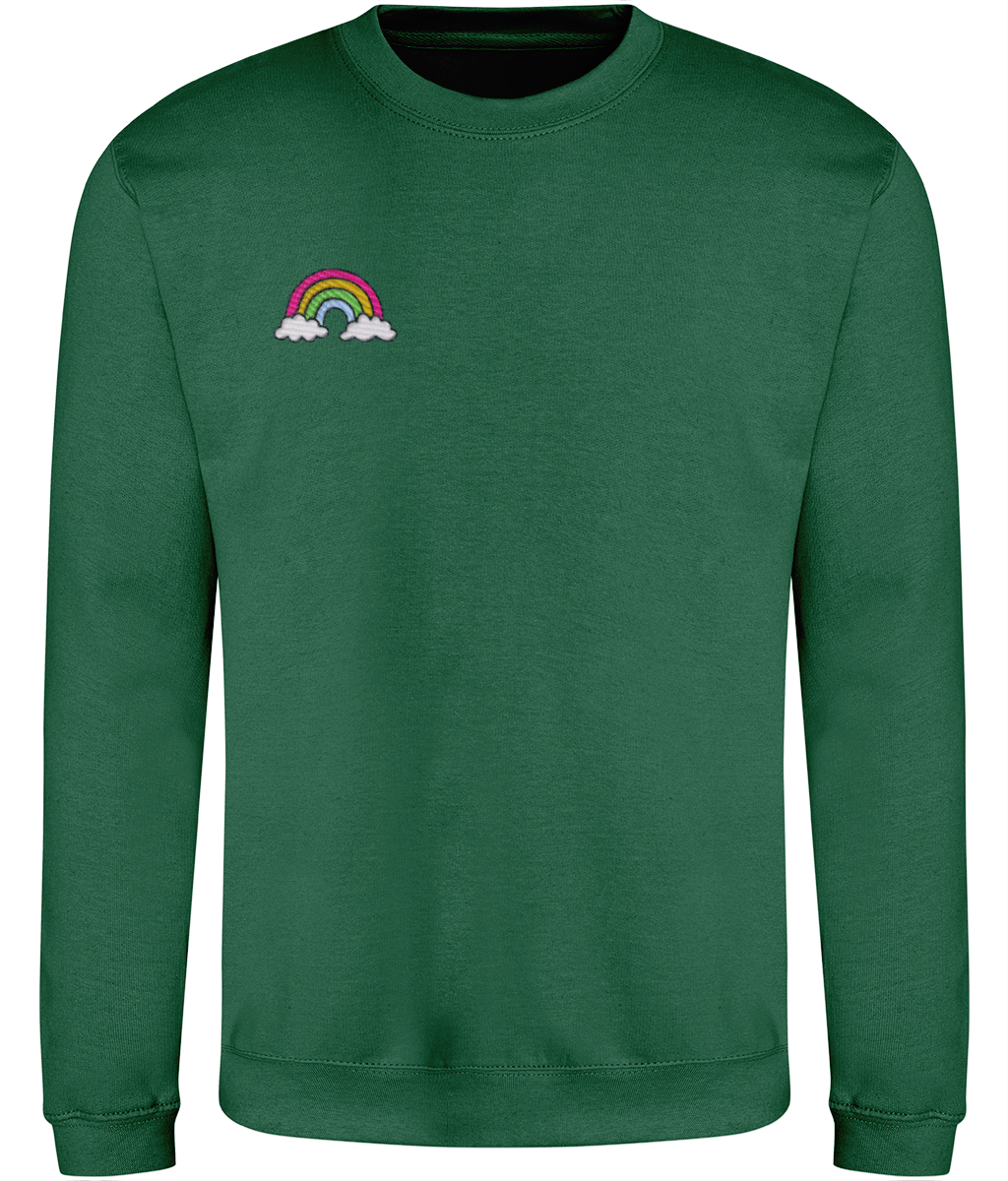Rainbow - Embroidered - Adult Sweatshirt - Multi Colour Options