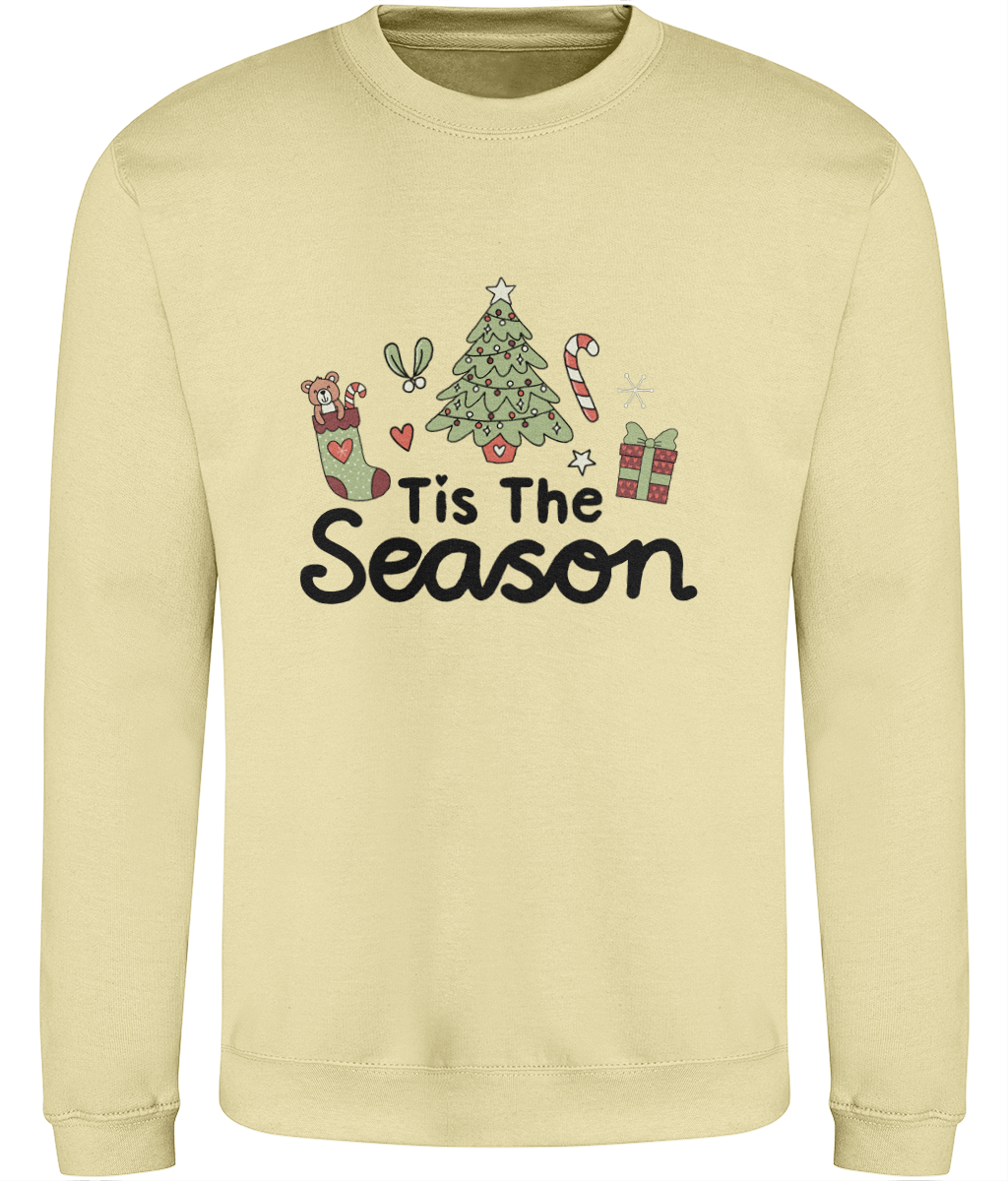 Tis The Season - Adult Sweatshirt - Light Multi Colour Available