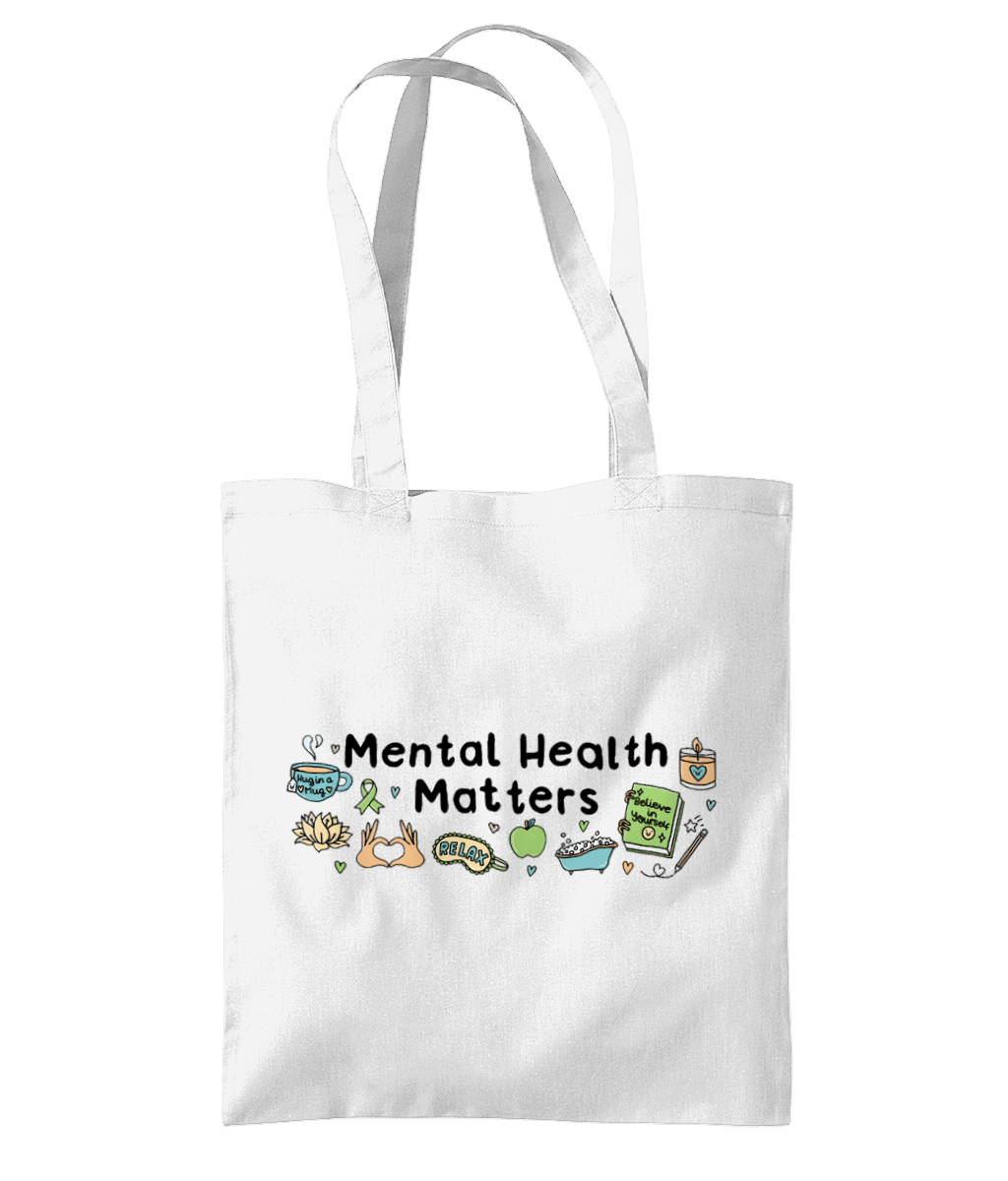 Pawsitivity - Mental Health Matters - Organic Premium Cotton Tote Bag