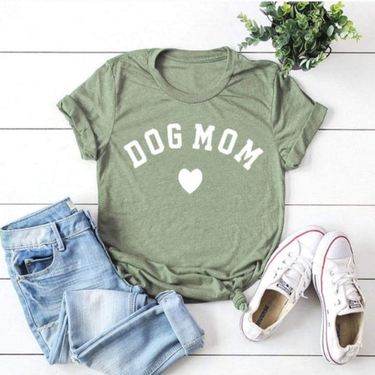 T-Shirt - Dog Mom - Green