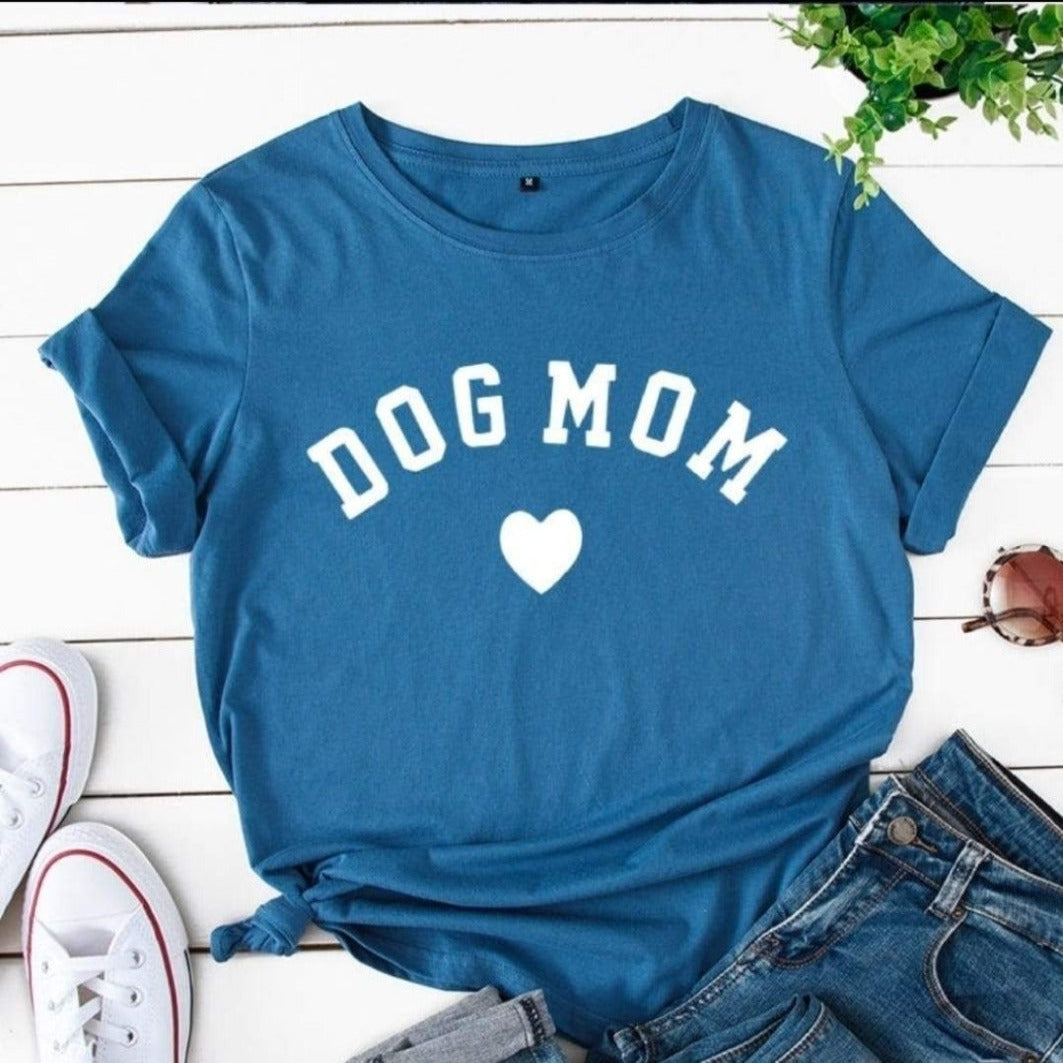 T-Shirt - Dog Mom - Blue