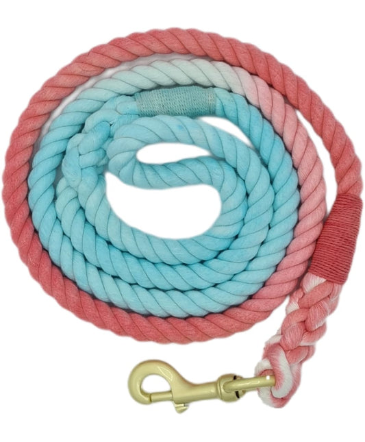 Ombre Rope Lead - Bubblegum pink