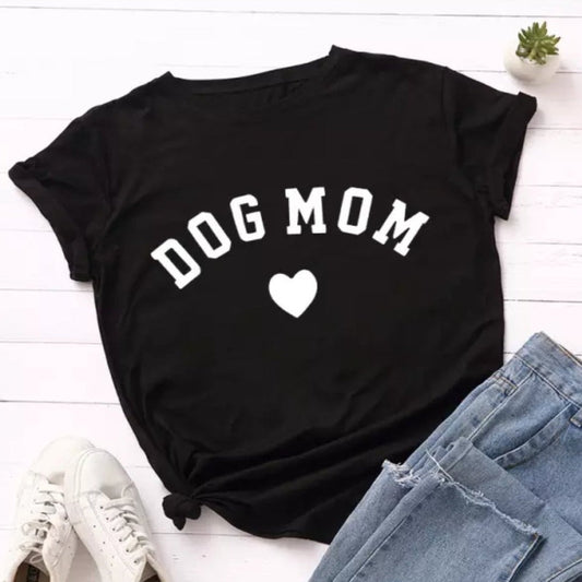 T-Shirt - Dog Mom - Black