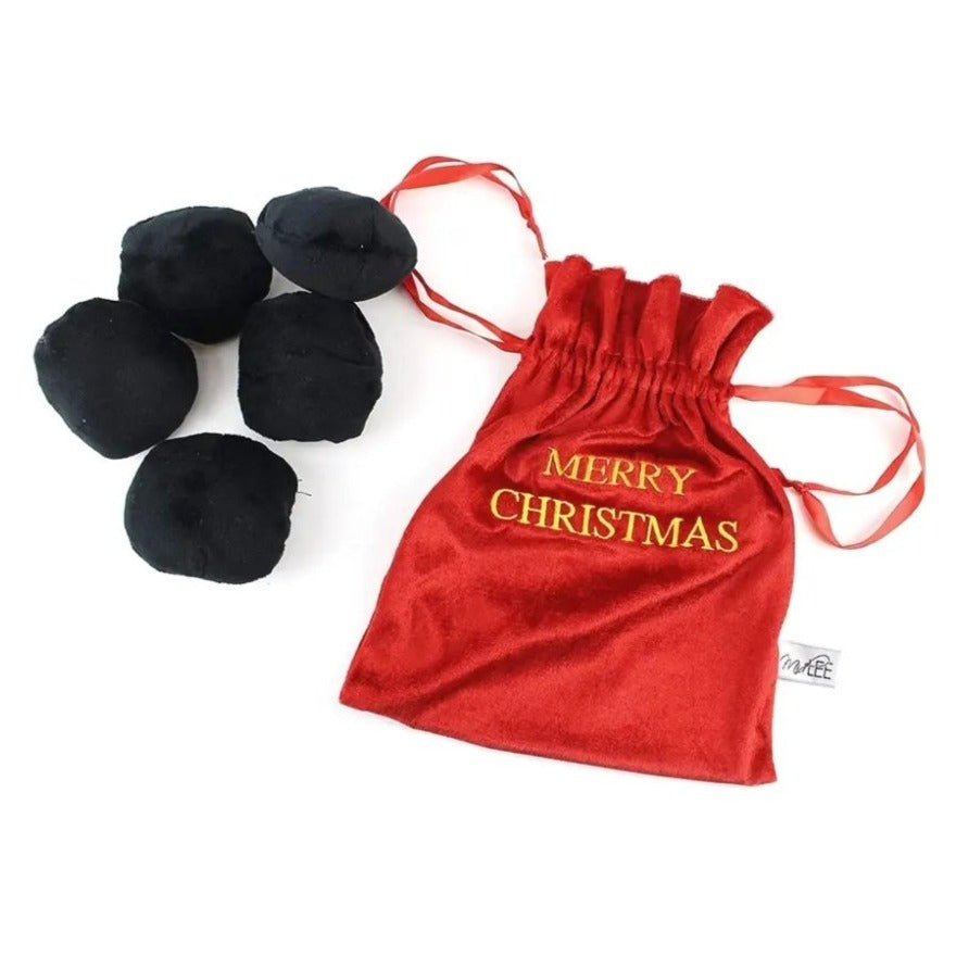 Midlee Bag Of Coal Plush Christmas Toy