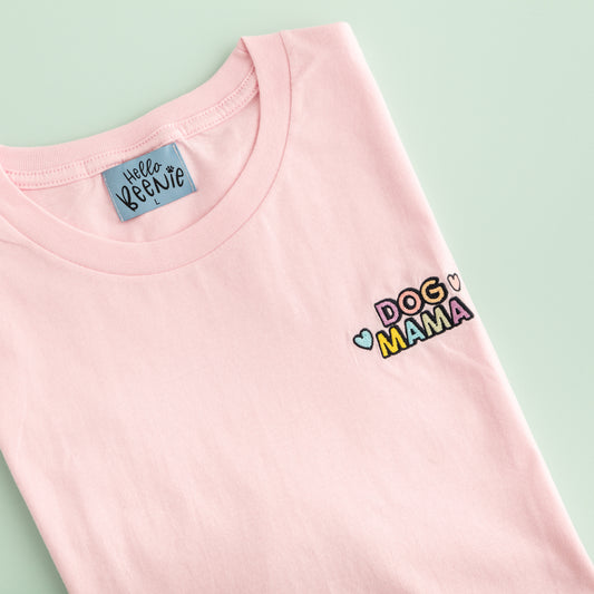 T-Shirt - Dog Mama - Pink