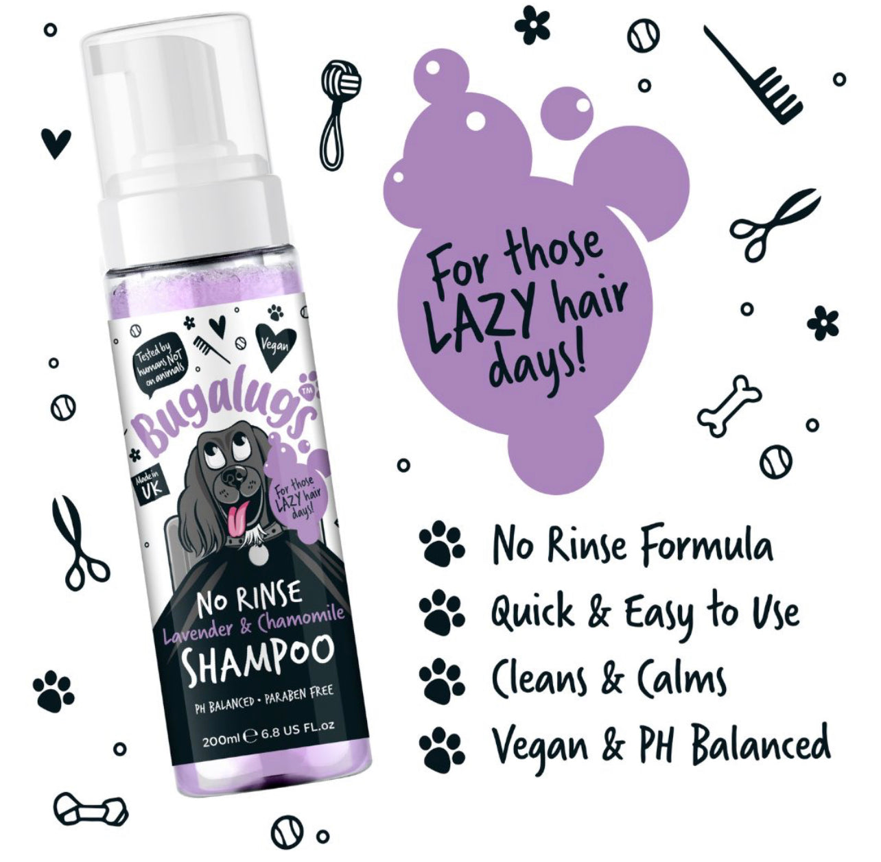 Bugalugs - No Rinse Lavender & Chamomile Shampoo