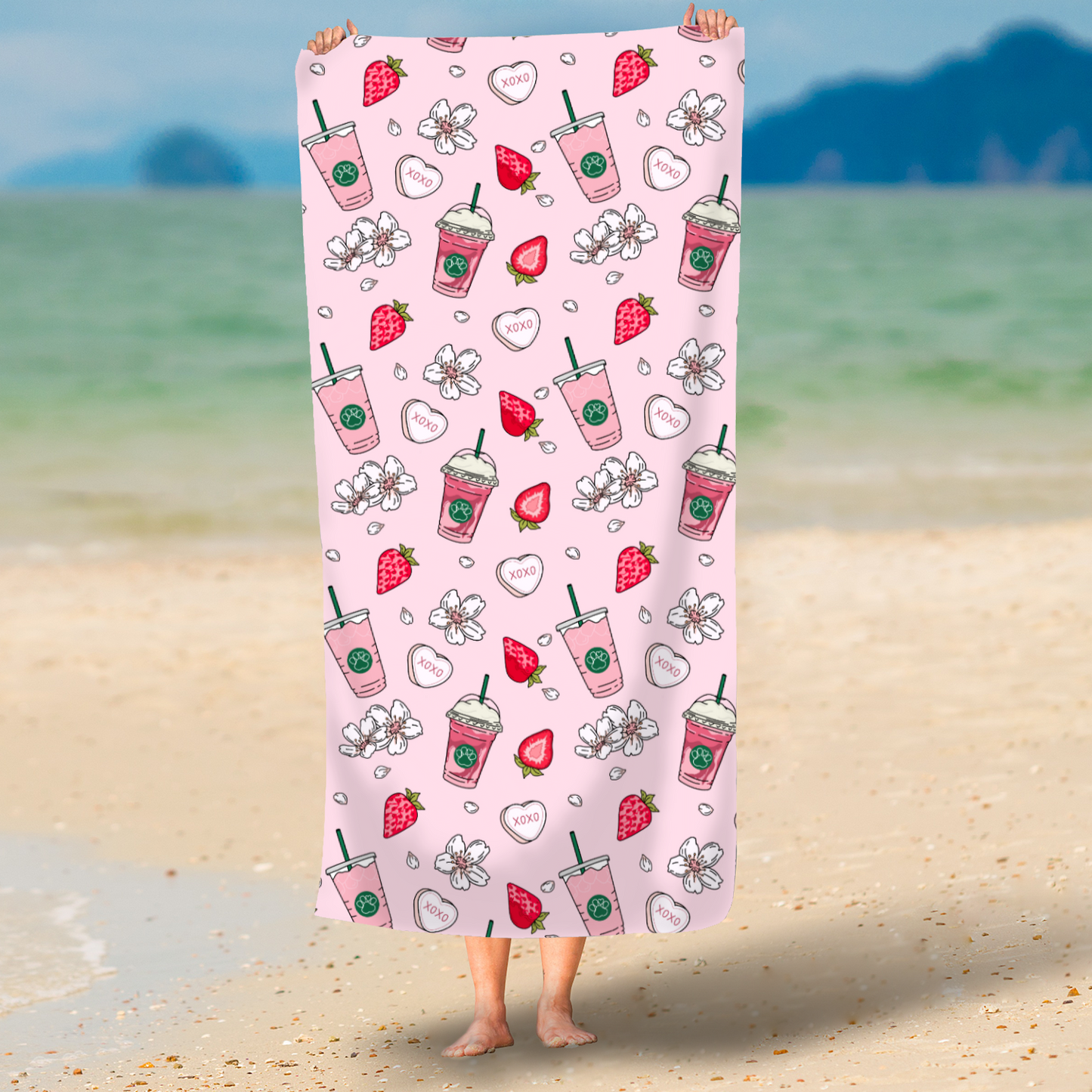 Beach Towel - I Love You A Latte
