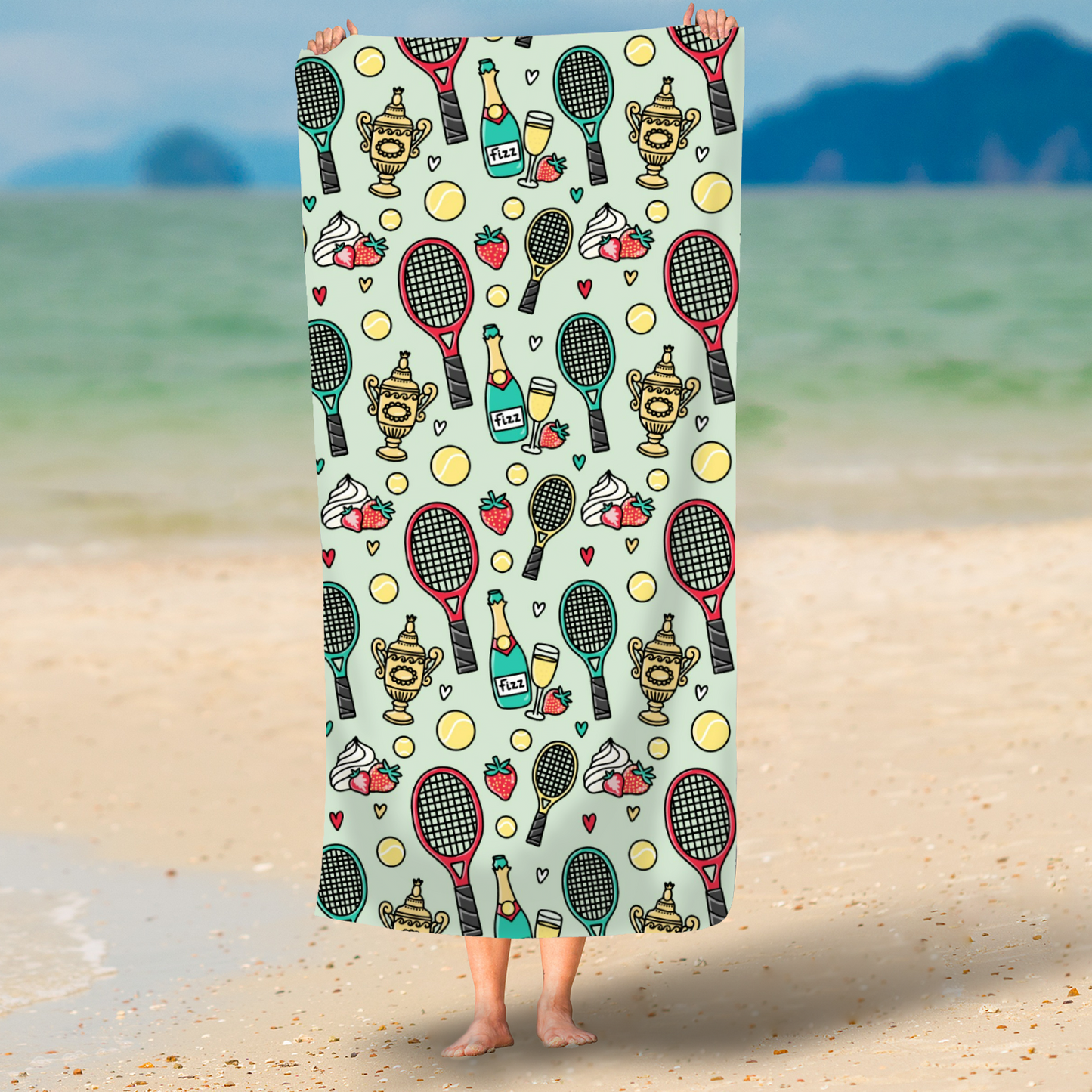 Beach Towel - Wimbledog